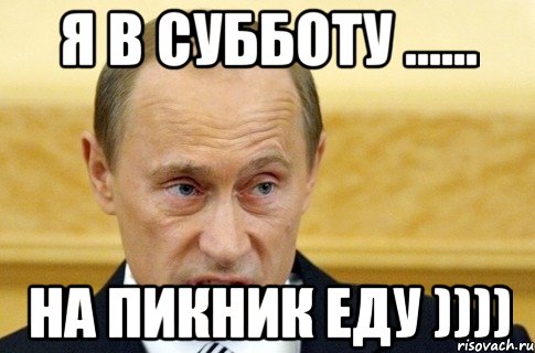 Я в субботу ...... На пикник еду )))), Мем путин