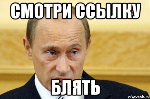 СМОТРИ ССЫЛКУ БЛЯТЬ, Мем путин