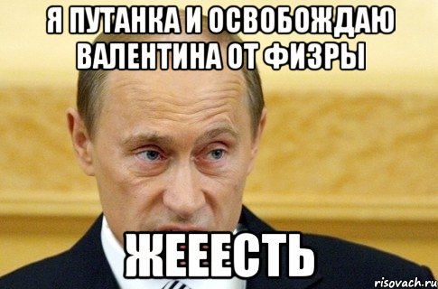 Я путанка и освобождаю валентина от физры Жееесть, Мем путин