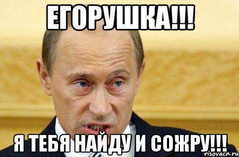 Егорушка!!! Я тебя найду и сожру!!!, Мем путин