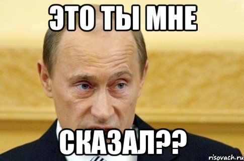 Это ты мне сказал??, Мем путин