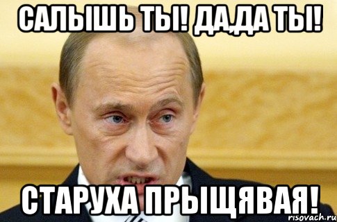 Салышь ты! Да,да ты! Старуха прыщявая!, Мем путин