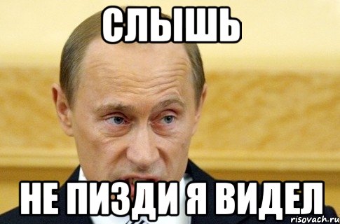 слышь не пизди я видел, Мем путин