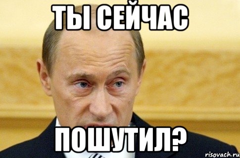 Ты сейчас пошутил?, Мем путин