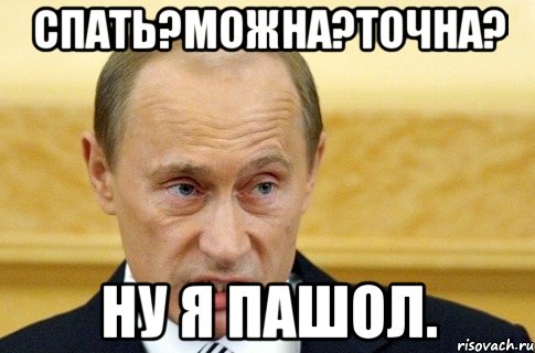 Спать?можна?точна? ну я пашол., Мем путин