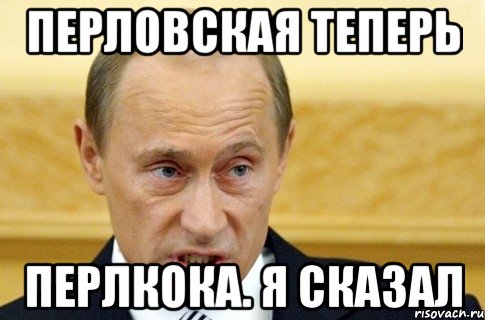 Перловская теперь ПЕРЛКОКА. Я СКАЗАЛ, Мем путин