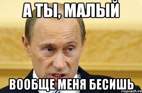 А ты, малый Вообще меня бесишь, Мем путин