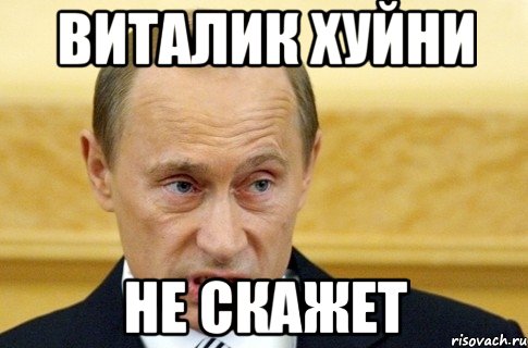 Виталик хуйни не скажет, Мем путин