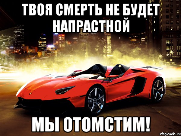 Твоя смерть не будет напрастной мы отомстим!