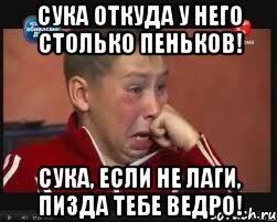 Сука откуда у него столько пеньков! Сука, если не лаги, пизда тебе Ведро!, Мем  Сашок Фокин