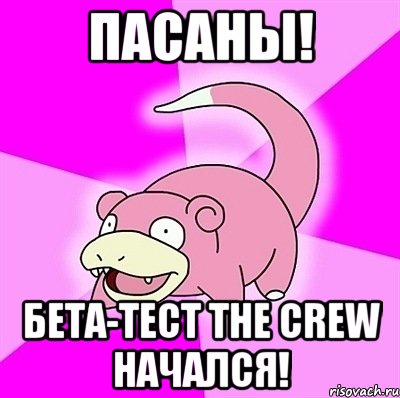ПАСАНЫ! БЕТА-ТЕСТ THE CREW НАЧАЛСЯ!, Мем слоупок