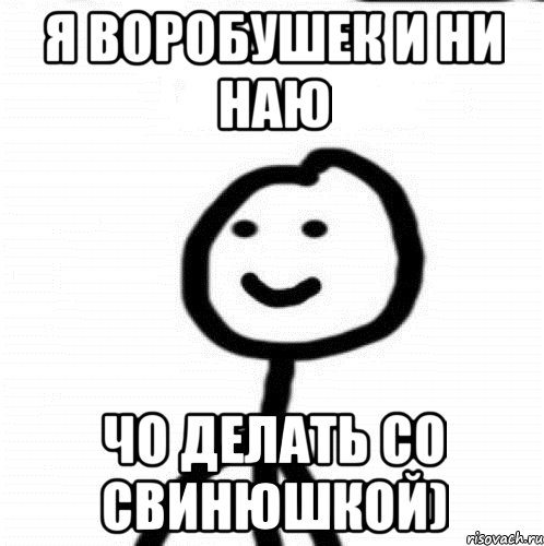 Я воробушек и ни наю чо делать со свинюшкой), Мем Теребонька (Диб Хлебушек)