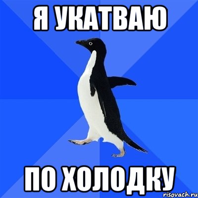 Я укатваю по холодку, Мем  Социально-неуклюжий пингвин