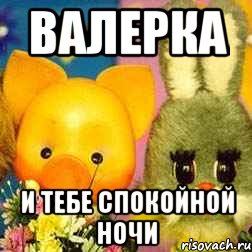 ВАЛЕРКА И ТЕБЕ СПОКОЙНОЙ НОЧИ