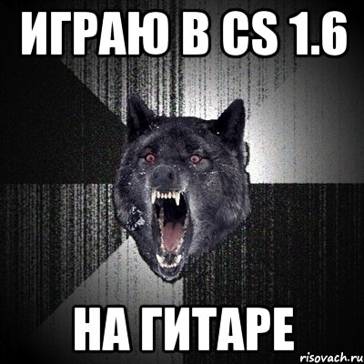 ИГРАЮ В CS 1.6 НА ГИТАРЕ, Мем Сумасшедший волк