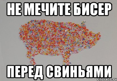 Вот вам мой бисер что значит Вот вам мой бисер что значит