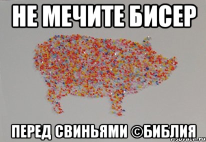 Свиньям бисер не мечите бисер Свиньям бисер не мечите бисер