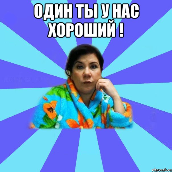 Один ты у нас хороший ! , Мем типичная мама