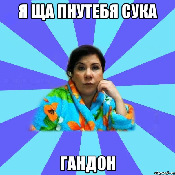 я ща пнутебя сука гандон, Мем типичная мама