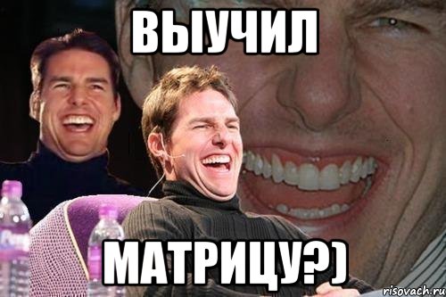 выучил матрицу?), Мем том круз