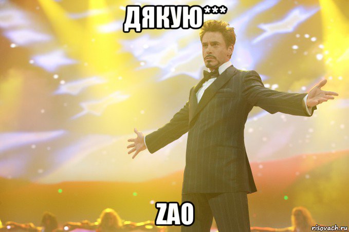Дякую*** zao, Мем Тони Старк (Роберт Дауни младший)