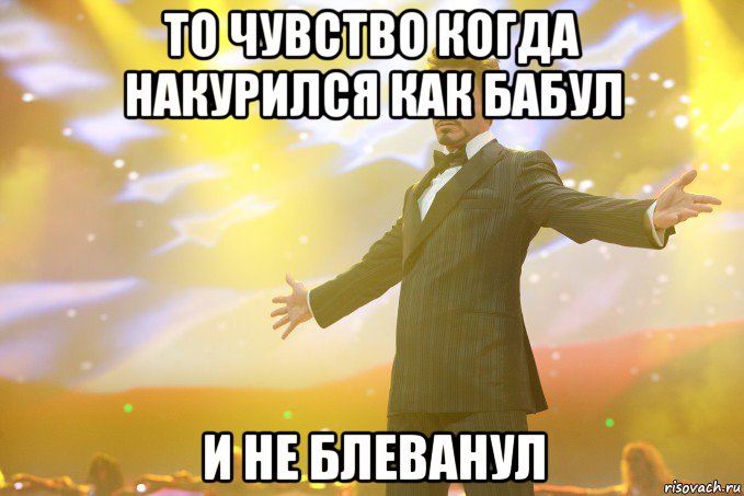 То чувство когда накурился как Бабул и не блеванул, Мем Тони Старк (Роберт Дауни младший)