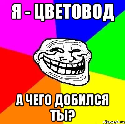 Я - ЦВЕТОВОД А ЧЕГО ДОБИЛСЯ ТЫ?, Мем Тролль Адвайс