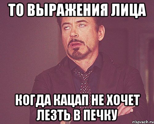 То выражения лица когда кацап не хочет лезть в печку, Мем твое выражение лица