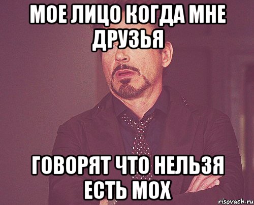 Мое лицо когда мне друзья говорят что нельзя есть мох, Мем твое выражение лица