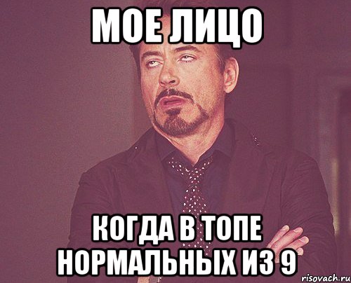 МОЕ ЛИЦО КОГДА В ТОПЕ НОРМАЛЬНЫХ ИЗ 9, Мем твое выражение лица