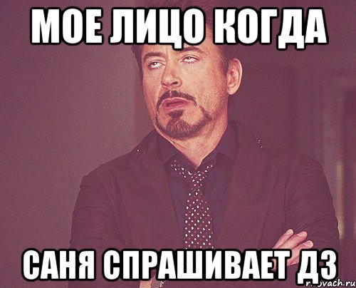 Мое лицо когда Саня спрашивает ДЗ, Мем твое выражение лица