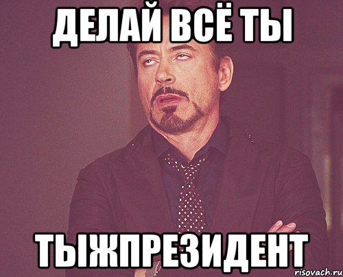 Делай всё ты тыжпрезидент, Мем твое выражение лица