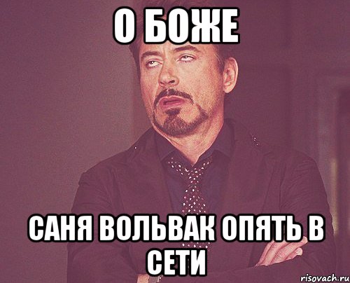 О Боже Саня Вольвак опять в сети, Мем твое выражение лица