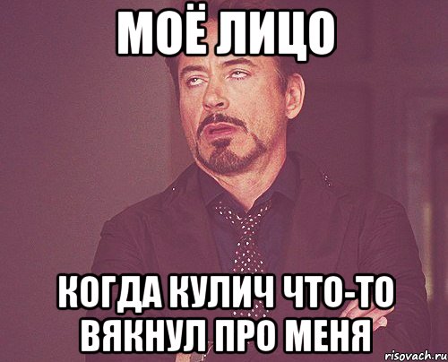 МОЁ ЛИЦО КОГДА КУЛИЧ ЧТО-ТО ВЯКНУЛ ПРО МЕНЯ, Мем твое выражение лица