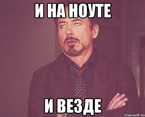 И НА НОУТЕ И ВЕЗДЕ, Мем твое выражение лица