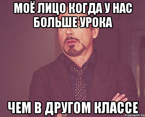 моё лицо когда у нас больше урока чем в другом классе, Мем твое выражение лица