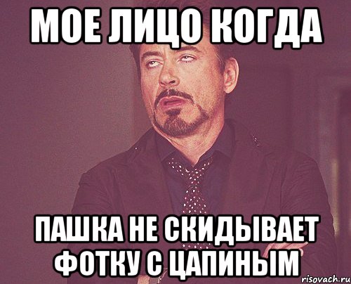 мое лицо когда пашка не скидывает фотку с цапиным, Мем твое выражение лица