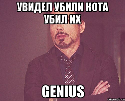 Увидел убили кота убил их Genius, Мем твое выражение лица