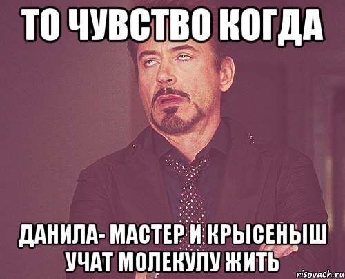 То чувство когда Данила- мастер и крысеныш учат молекулу жить, Мем твое выражение лица
