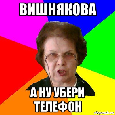 ВИШНЯКОВА А НУ УБЕРИ ТЕЛЕФОН, Мем Типичная училка