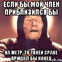 Если бы мой член приблизился бы на метр, то твоей сраке пришел бы конец, Мем Ванга (цвет)