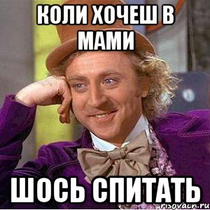 Коли хочеш в мами шось спитать, Мем Ну давай расскажи (Вилли Вонка)