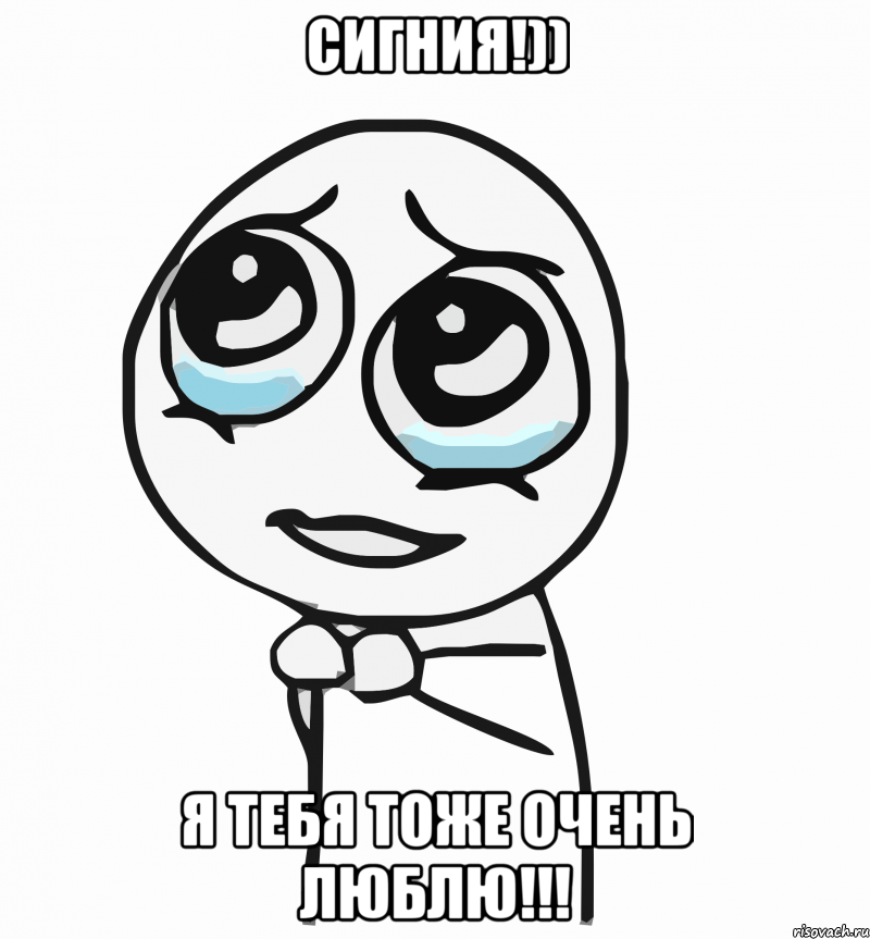 СИГНИЯ!)) Я ТЕБЯ ТОЖЕ ОЧЕНЬ ЛЮБЛЮ!!!, Мем  ну пожалуйста (please)