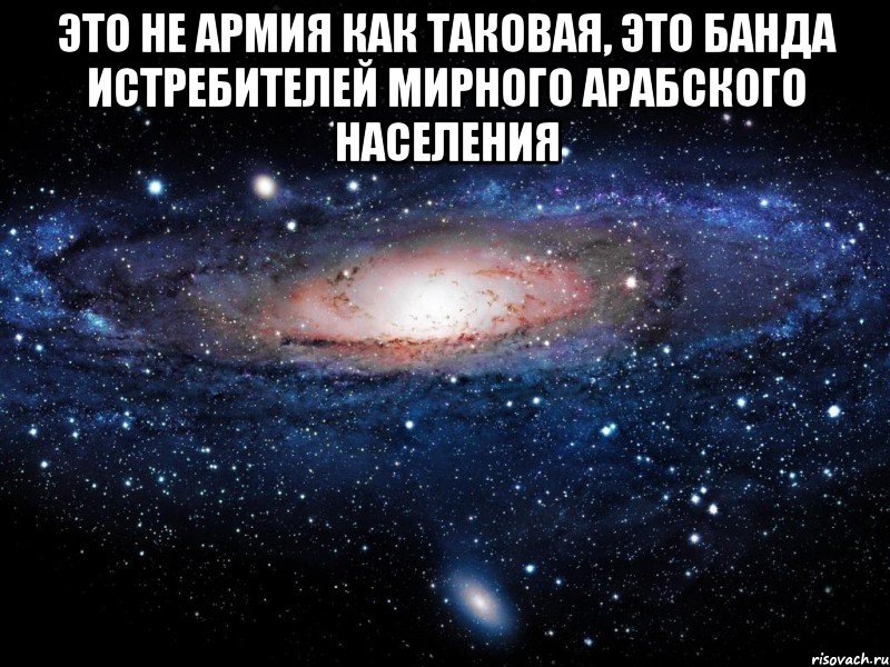 Это не армия как таковая, это банда истребителей мирного арабского населения , Мем Вселенная