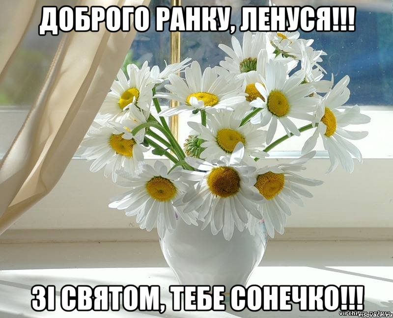 Доброго ранку, Ленуся!!! Зі Святом, тебе Сонечко!!!