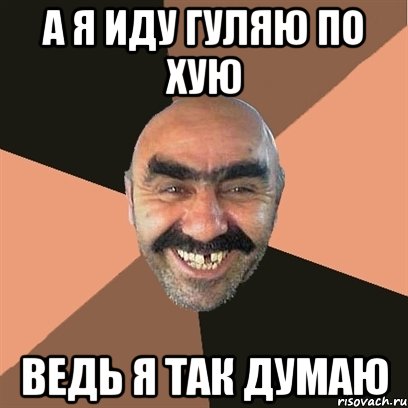 а я иду гуляю по хую ВЕДЬ Я ТАК ДУМАЮ, Мем Я твой дом труба шатал