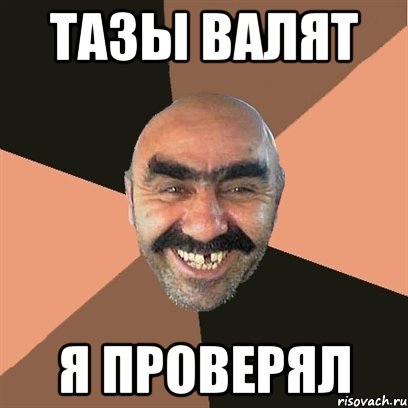 тазы валят я проверял, Мем Я твой дом труба шатал