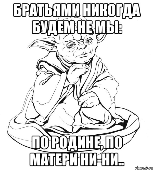 братьями никогда будем не мы: по родине, по матери ни-ни.., Мем Мастер Йода