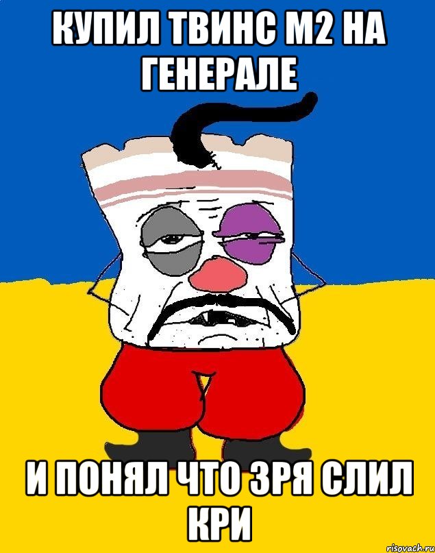 Купил твинс м2 на генерале и понял что зря слил кри, Мем Западенец - тухлое сало