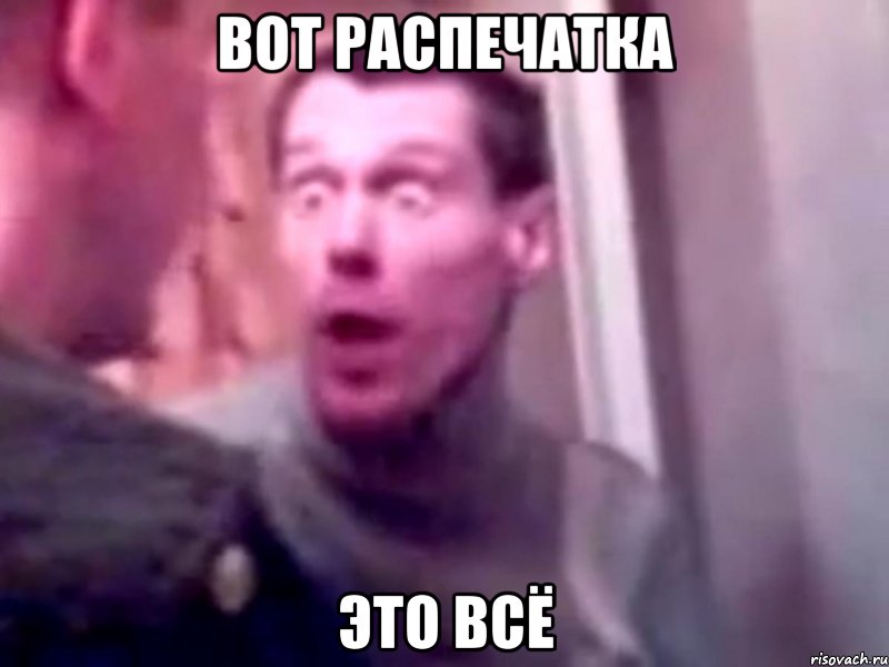 Вот Распечатка это всё, Мем Запили